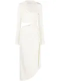 Off-White Vi-Crepe draped midi dress