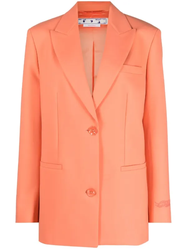 Off-White Tomboy Single-breasted Blazer in Orange