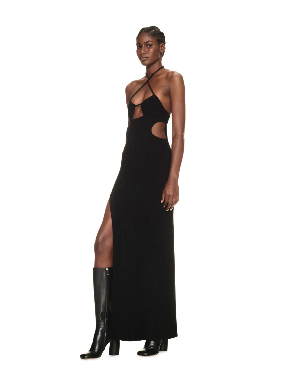 Cut Out Rib Long Dress