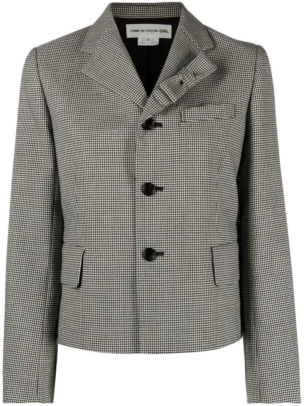 

Comme Des Garçons Girl single-breasted houndstooth wool blazer - Black