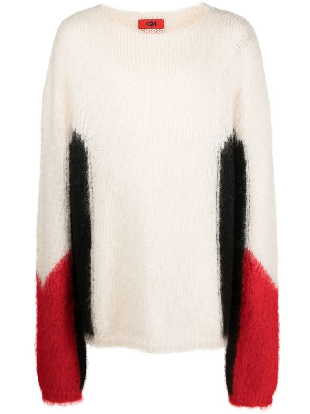 

424 colour-block oversize jumper - Neutrals