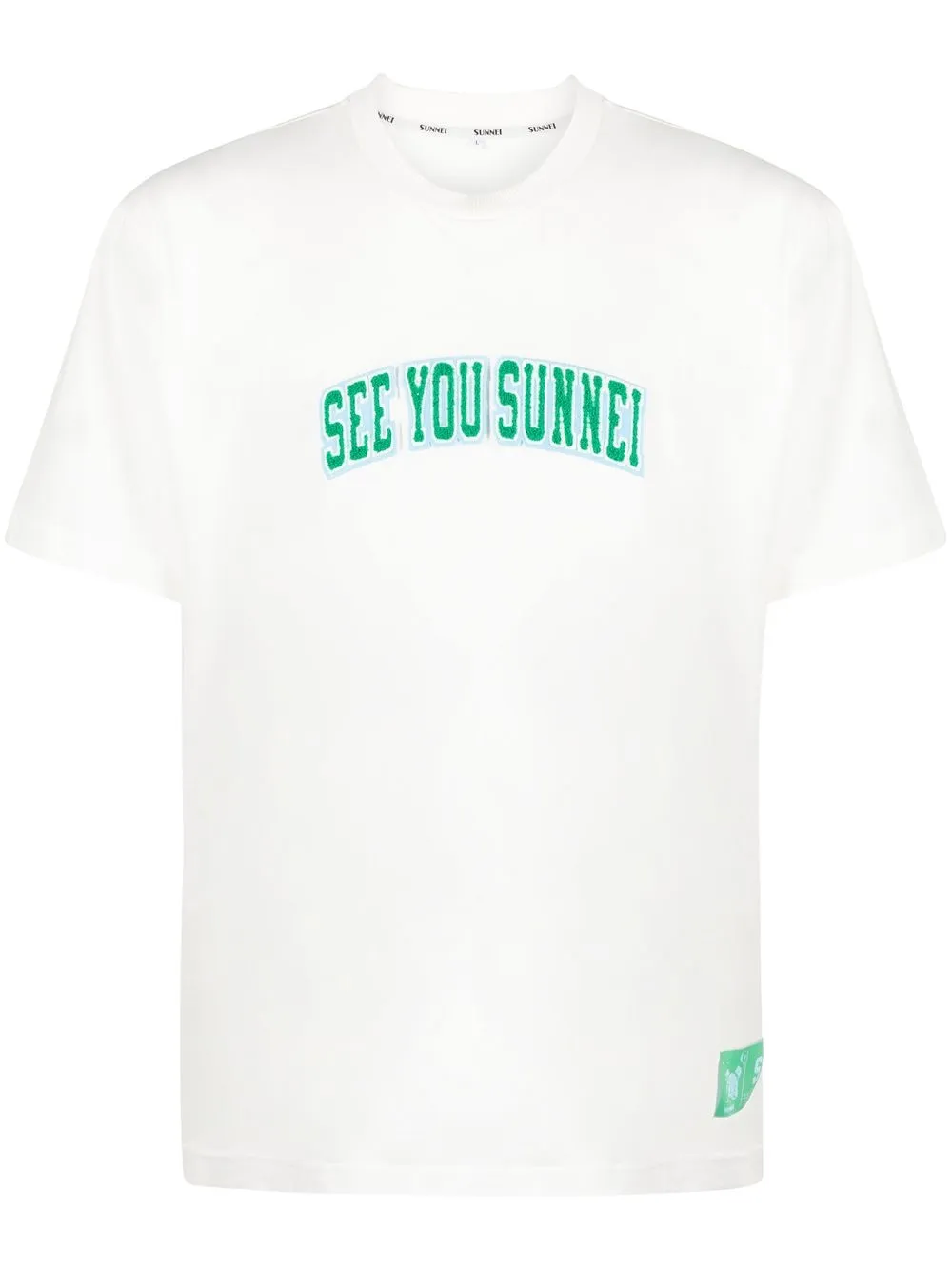 

Sunnei logo-patch short-sleeved T-shirt - White