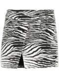 The Attico Clow zebra-print miniskirt - White