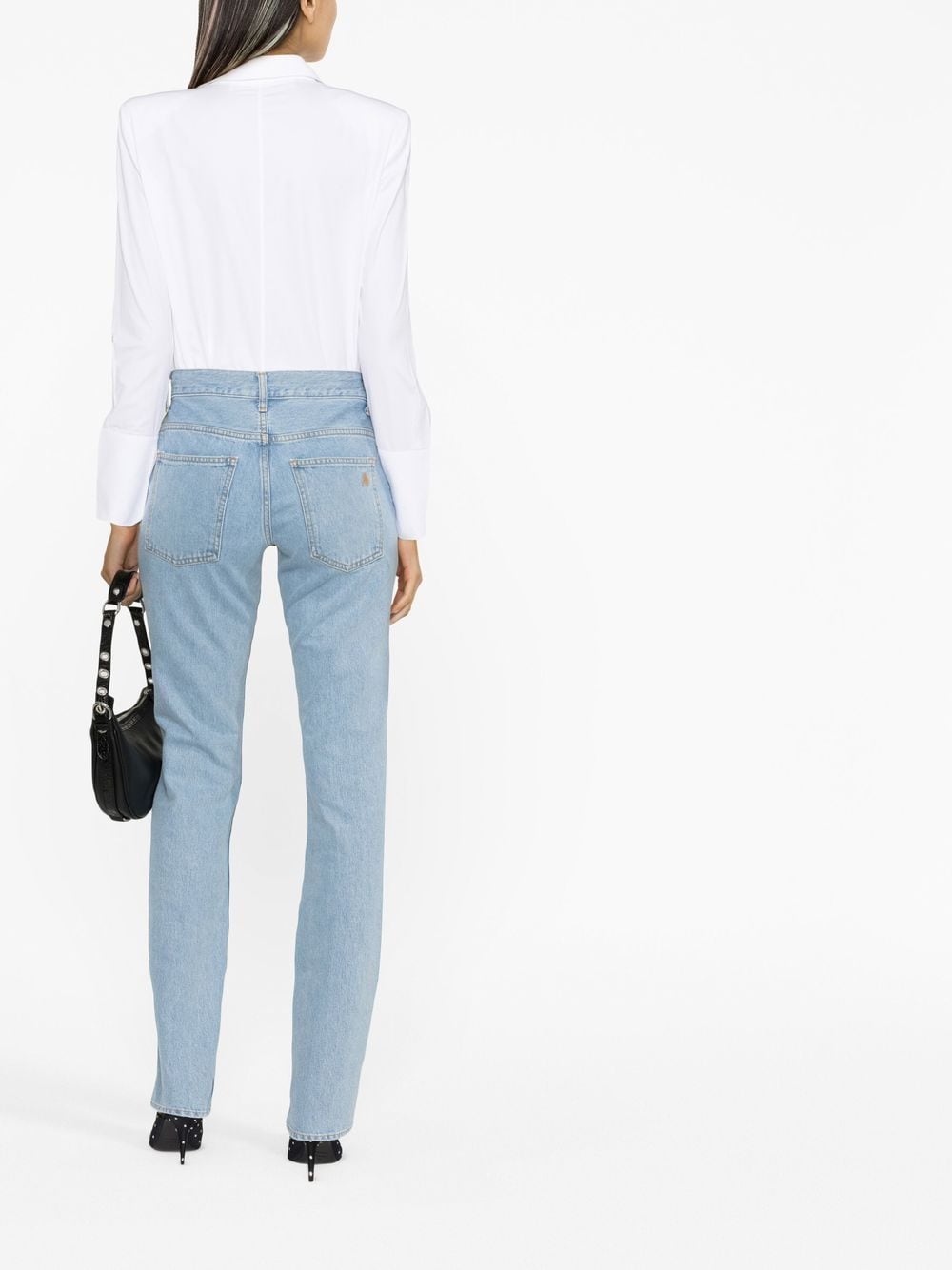 Shop Attico High-rise Slim-fit Jeans In Blue