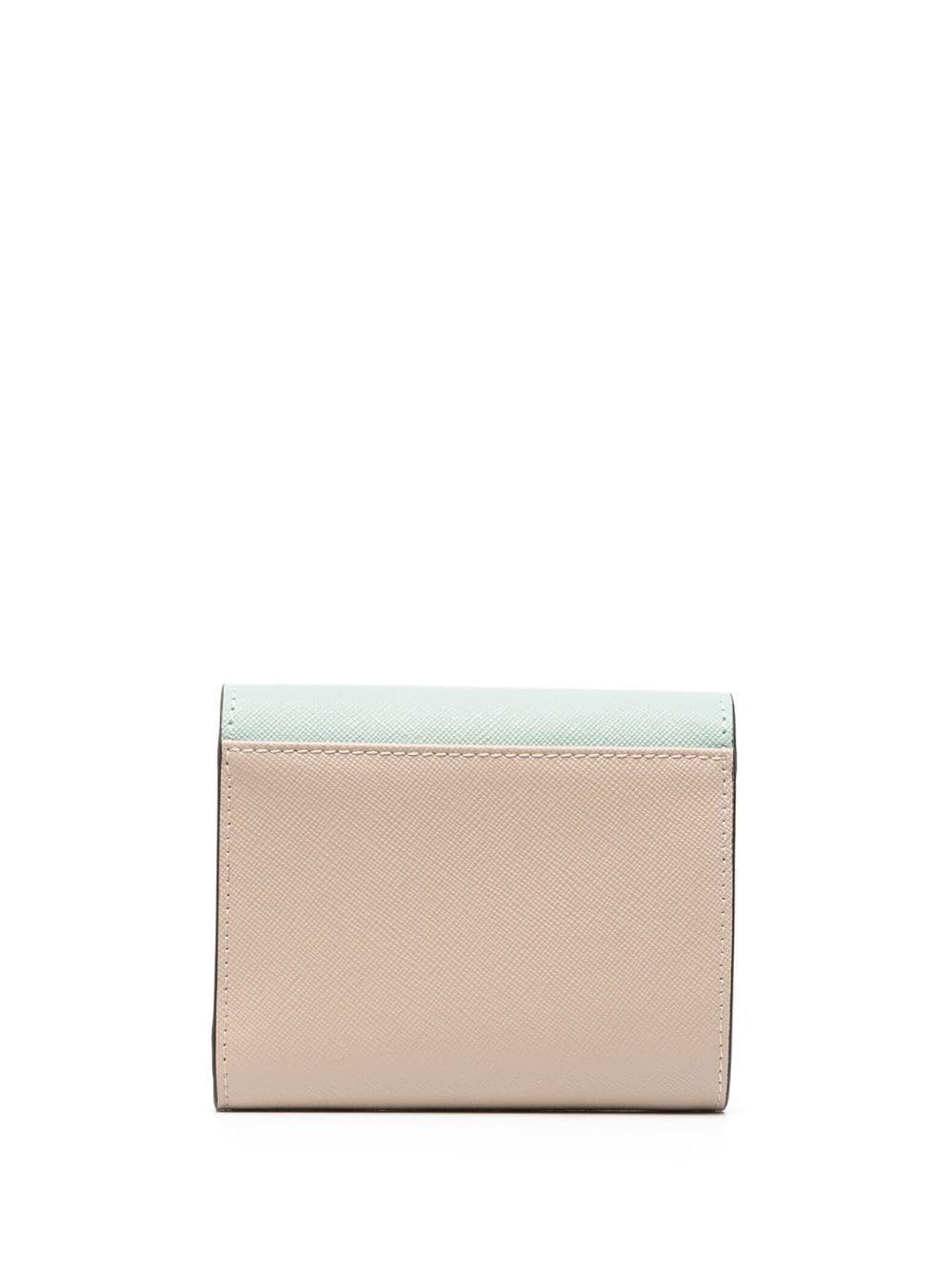 Shop Marni Logo-print Leather Wallet In Brown