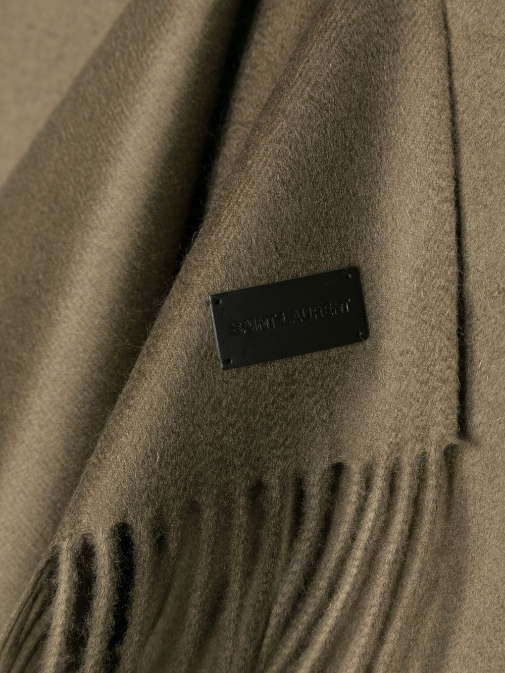 Saint Laurent Sjaal met logopatch - Groen
