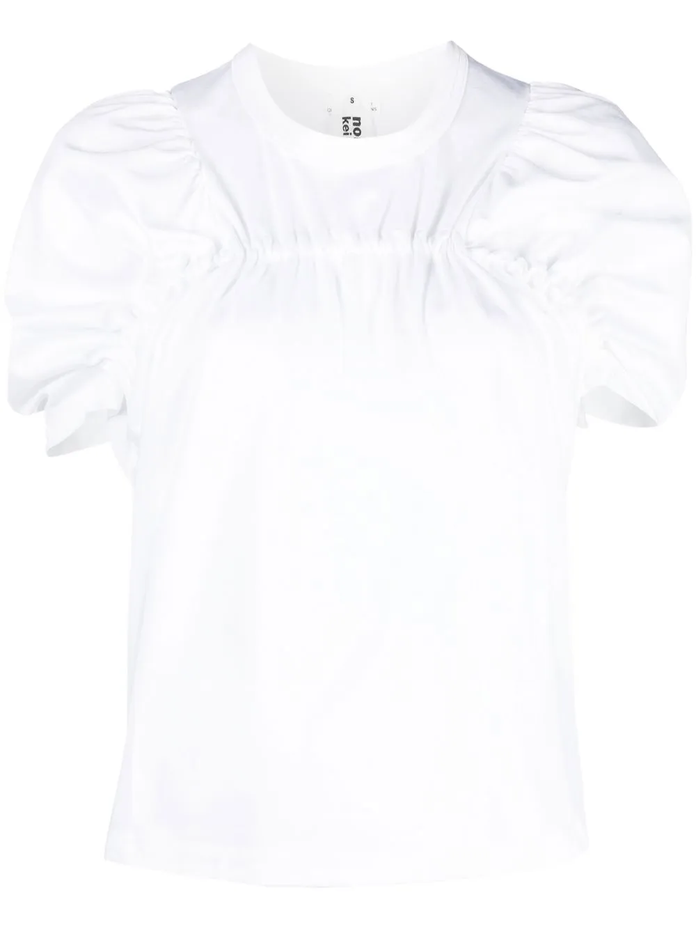 

Comme Des Garçons Noir Kei Ninomiya gathered-detail short-sleeve T-shirt - White