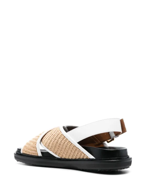 サンダル・ミュール MARNI FW22 FUSSBET SANDAL (FBMS014501_P5045ZO268) Marni Fussbett Slingback Sandals | Black | FARFETCH