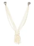 Giorgio Armani Pre-Owned 2000s faux-pearl knot necklace - White