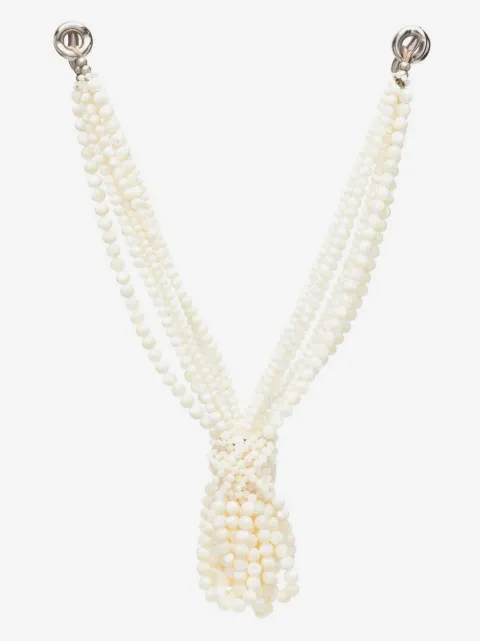Giorgio Armani Pre-Owned 2000s faux-pearl knot necklace