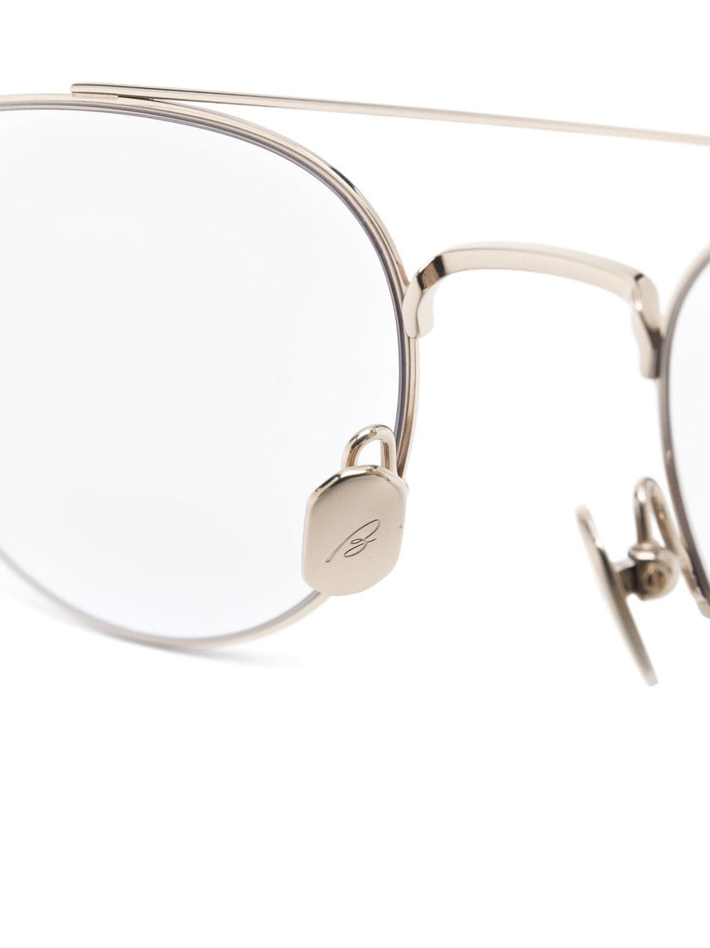 Shop Brioni Pilot-frame Style Sunglasses In 银色