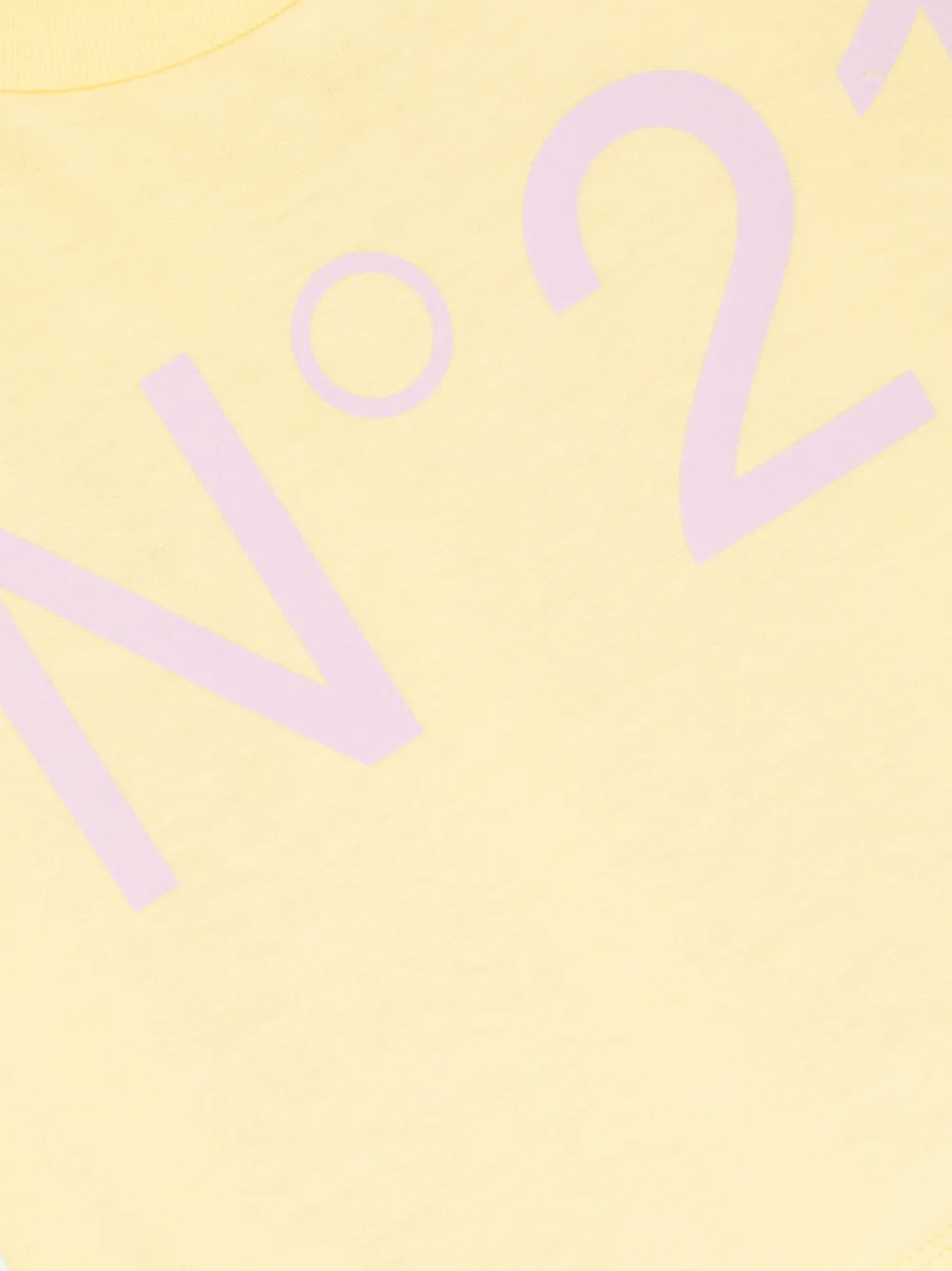  Nº21 Kids Logo-print Cropped T-shirt - Yellow 