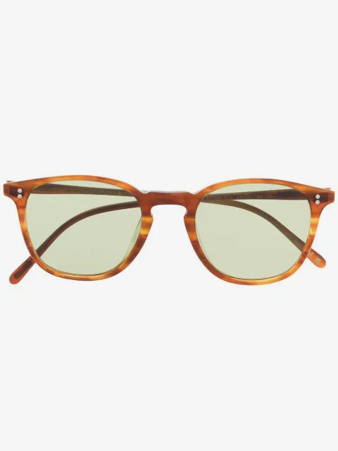 Oliver Peoples tortoiseshell-effect round-frame sunglasses