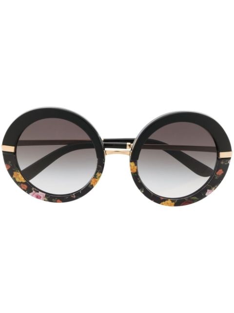 Dolce & Gabbana Eyewear floral-print round-frame sunglasses