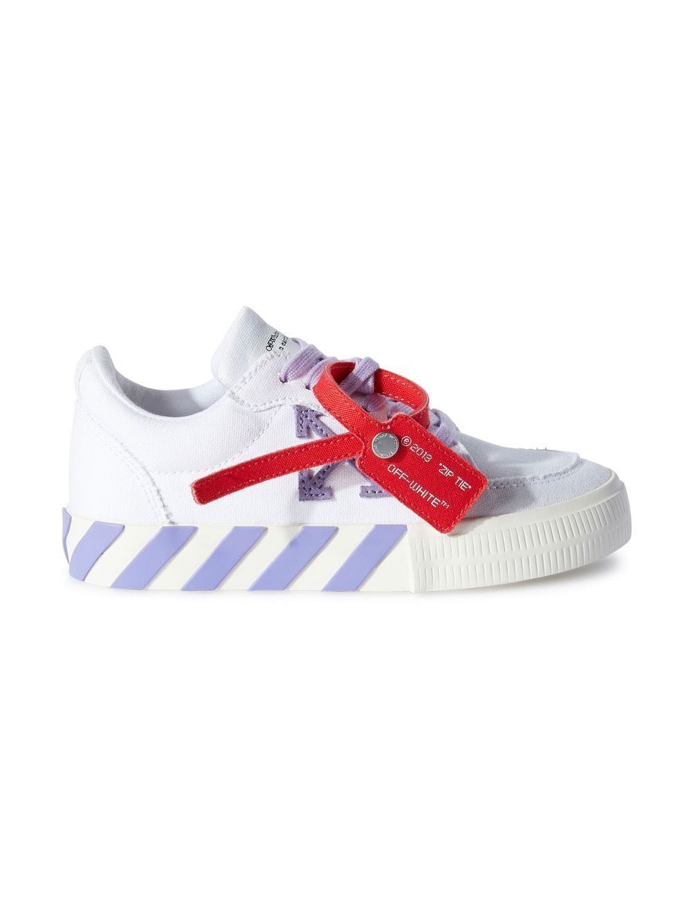 Off-White Kids Vulcanized low-top sneakers - Wit