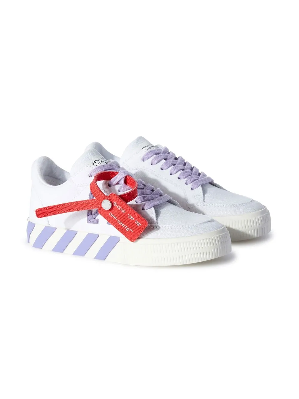 

Off-White Kids tenis bajos Vulcanized - Blanco