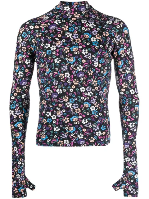 Off-White floral-print long-sleeve T-shirt