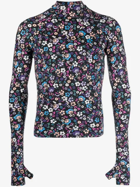 Off-White floral-print long-sleeve T-shirt