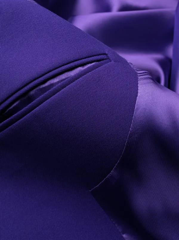 Off-White logo-patch single-breasted Coat | Purple | FARFETCH