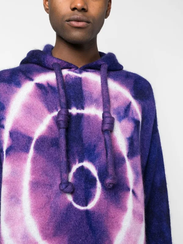 Off White tie dye Print Hoodie Farfetch