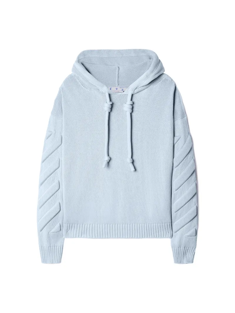 3D Diag Knit Hoodie