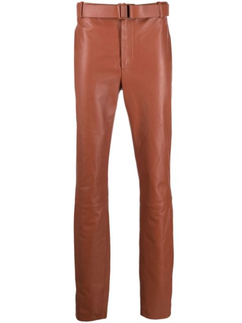 Off-White Lea buckled leather trousers Men