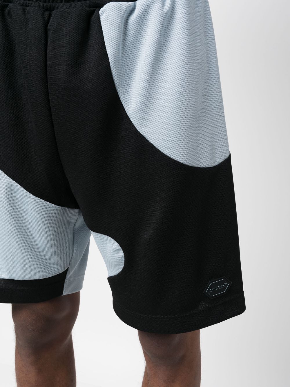 Shop Off-white Two-tone Track Shorts In Black