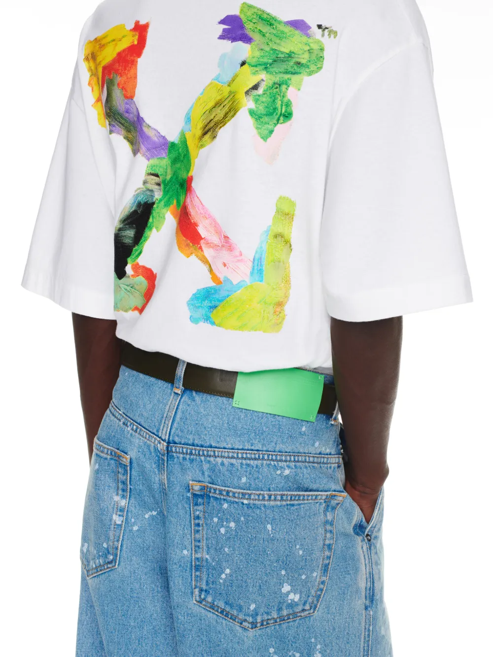 Paint Wide Leg Tapered Jeans
