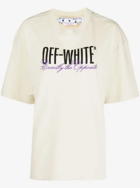 Off-White kortærmet T-shirt med logotryk