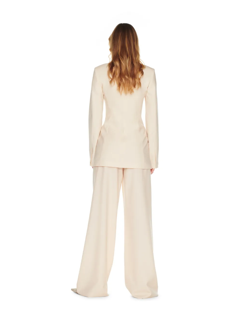 Pantaloni sartoriali in lana con scritta