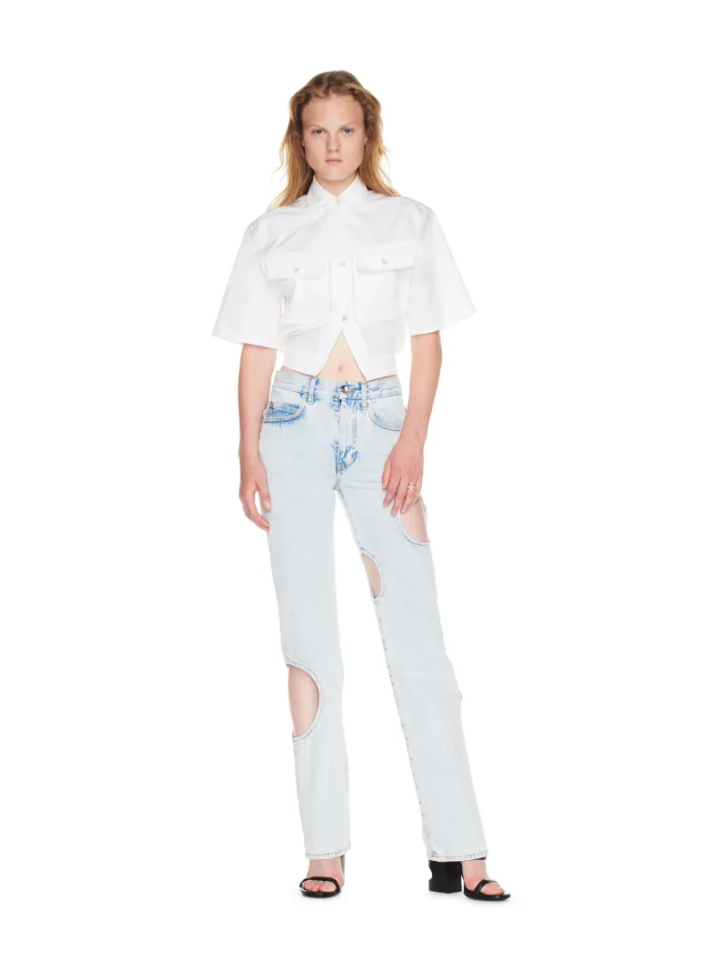 Toybox Poplin Cinched Ss Shirt