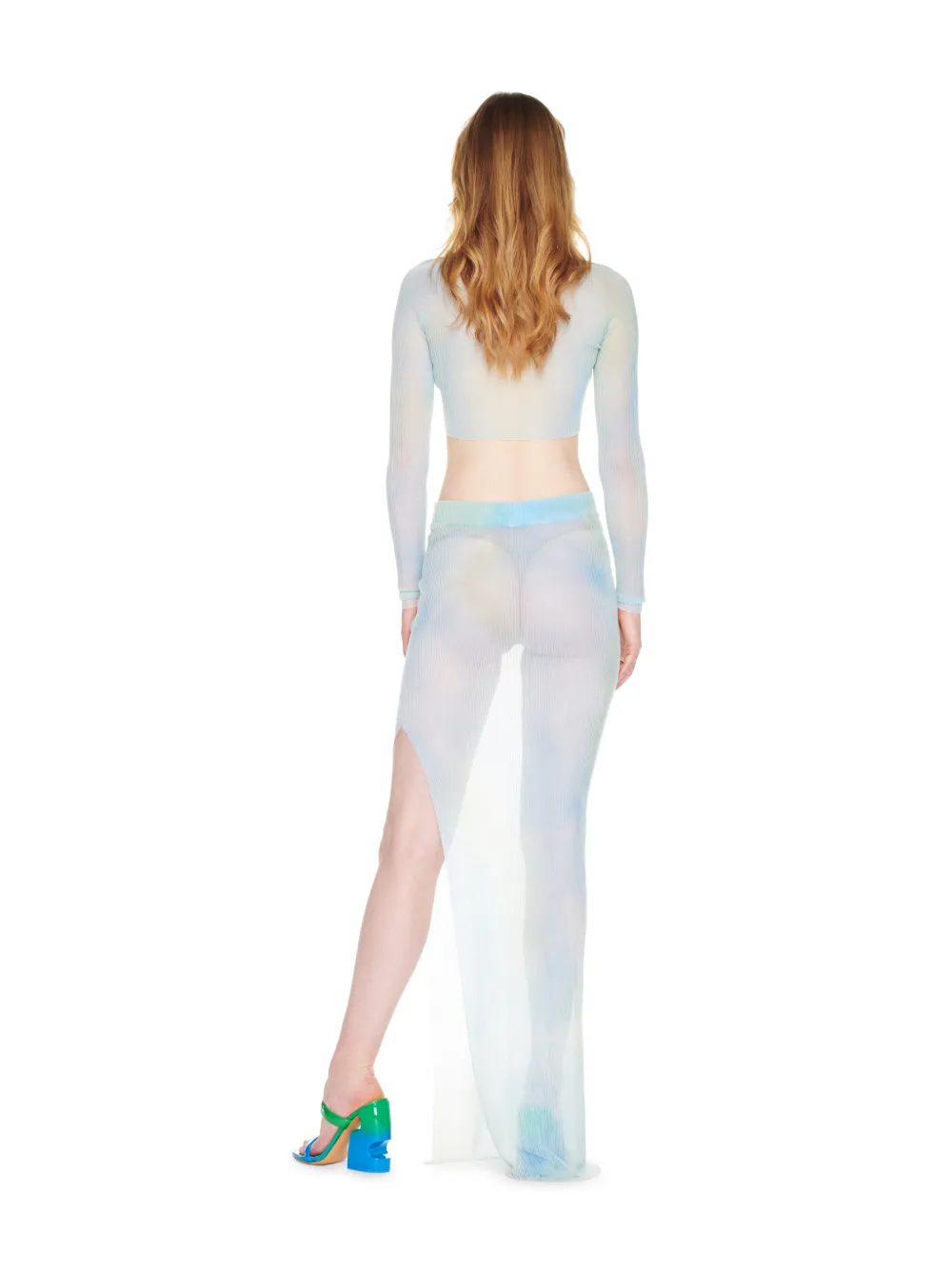 Tie Dye Seethr Long Skirt