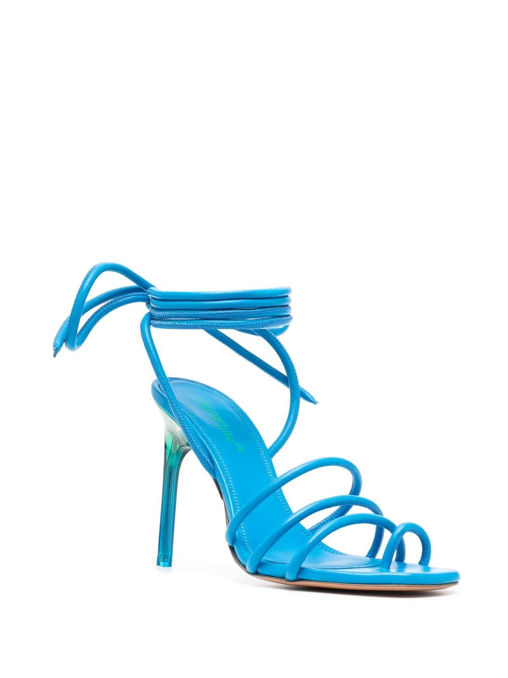 Shop Off-white Plexi 110mm Ankle-strap Sandals In Blau