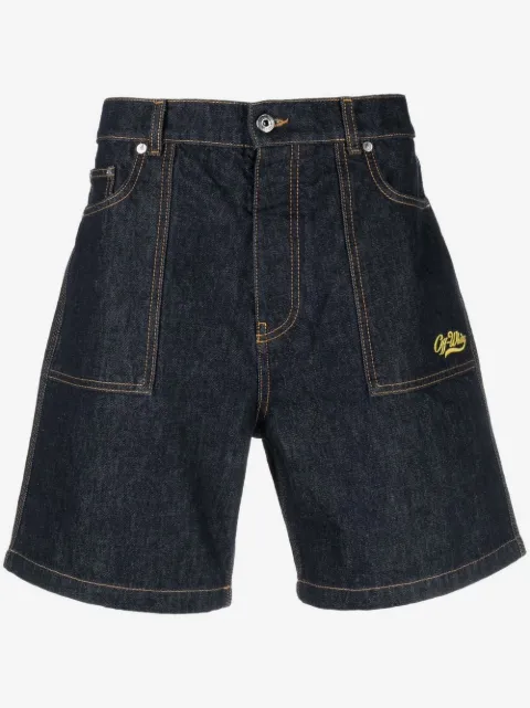 Off-White utility denim shorts