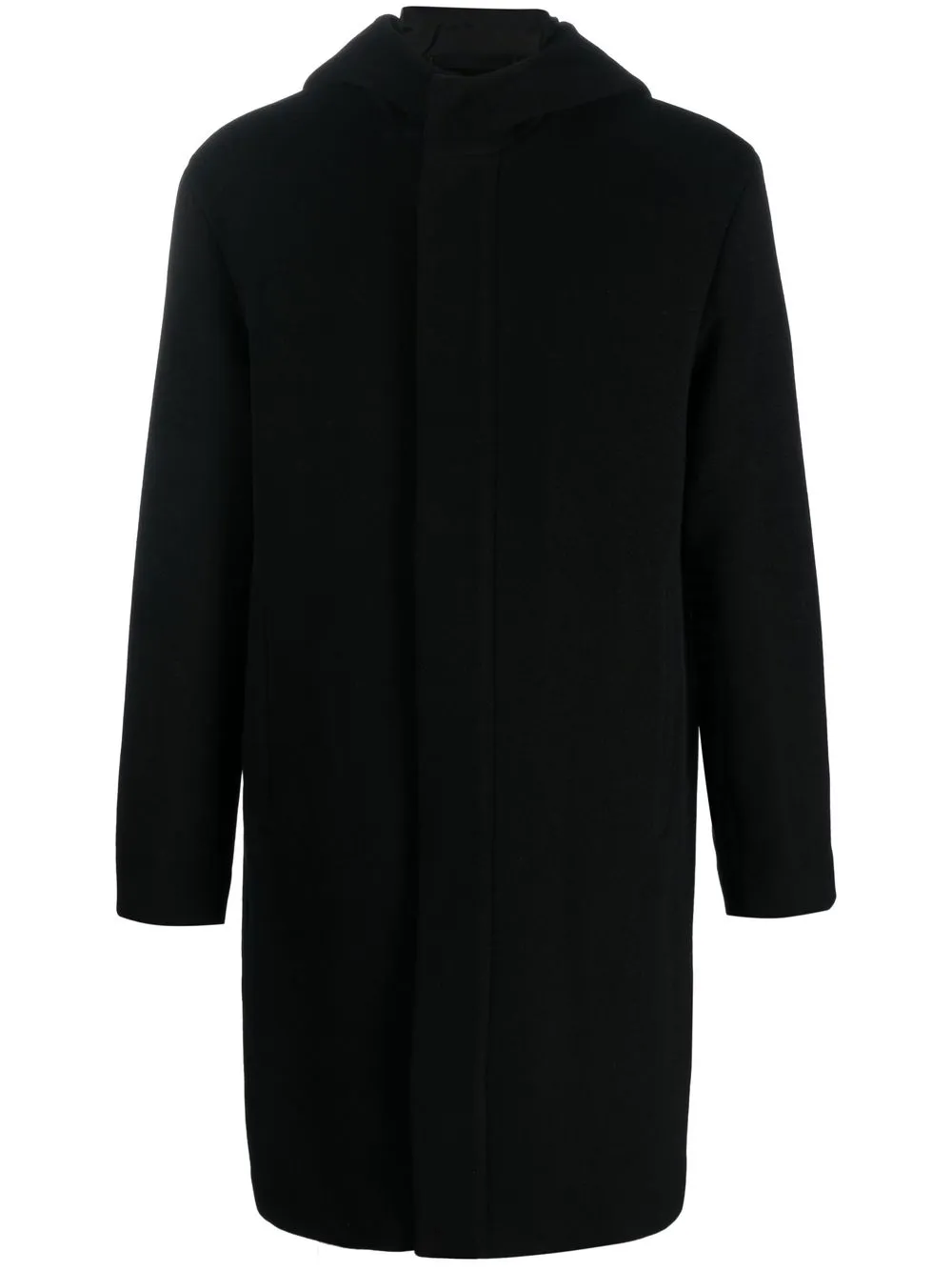 

Theory abrigo con botones y capucha - Negro