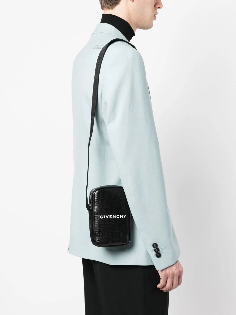 Givenchy Messengertas met logo-reliëf - Zwart