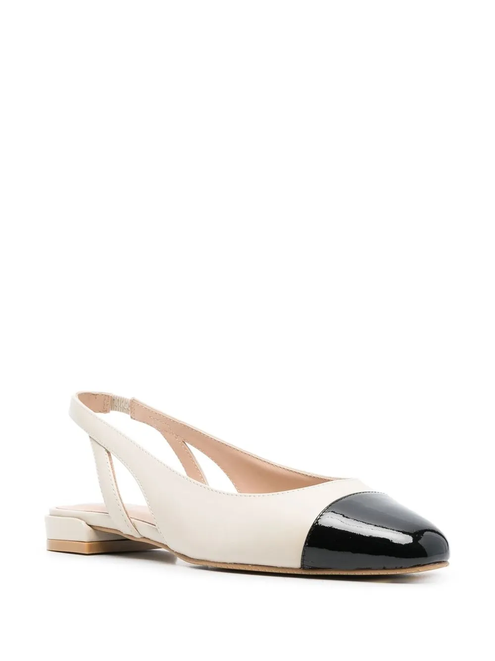 Stuart Weitzman Leren slingback ballerina's - Beige