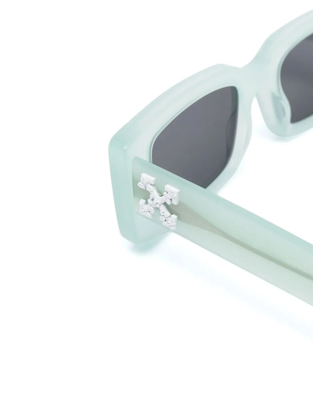 Shop Off-white Arthur Rectangle-frame Sunglasses In Blue