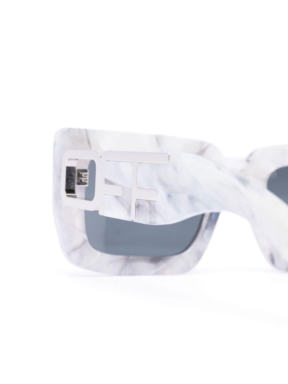 Shop Off-white Boston Logo-plaque Sunglasses In Weiss