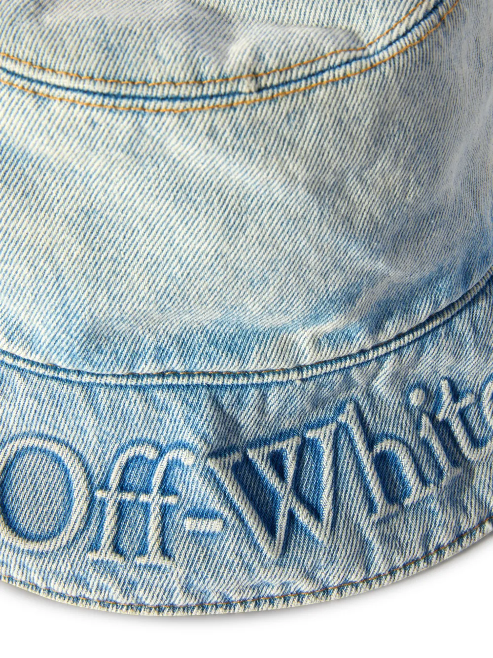 Cappello da pescatore in denim con logo