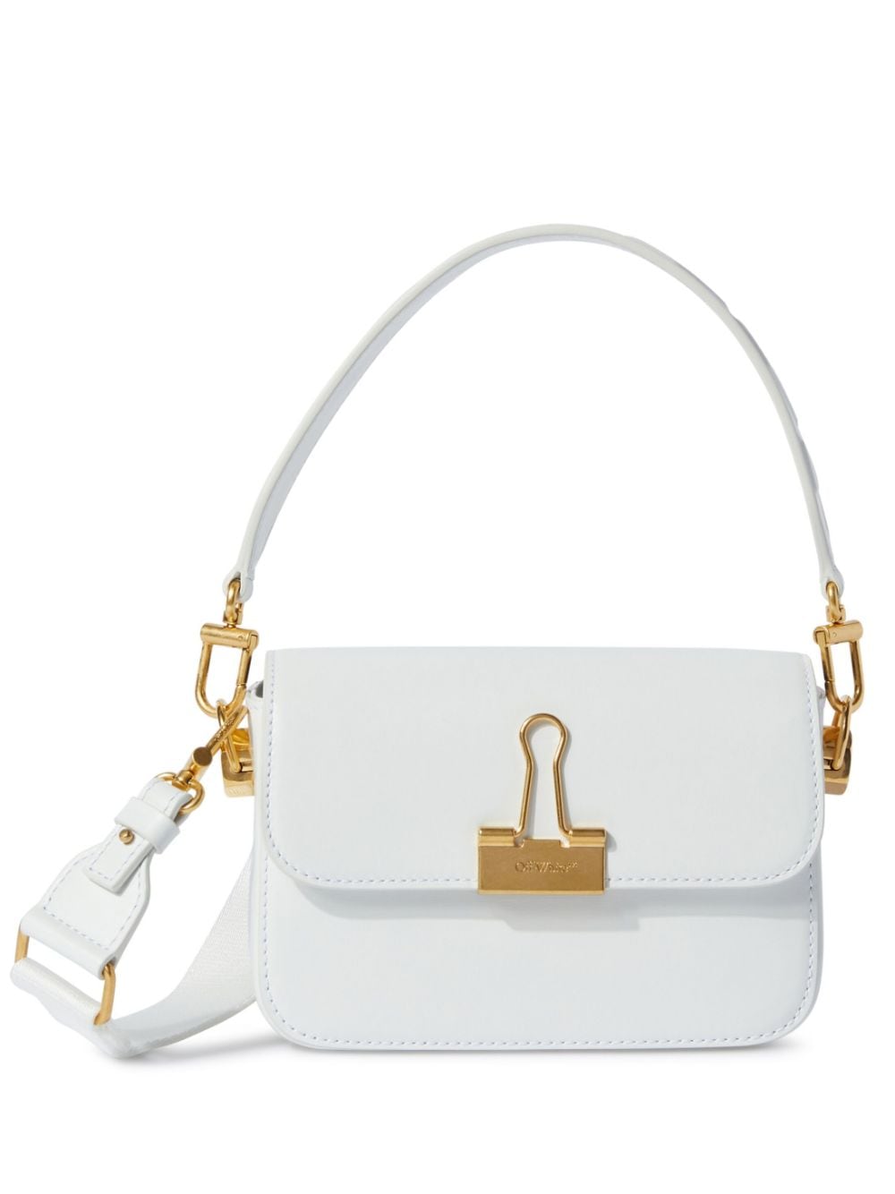 Off-white Small Binder Shoulder Bag In Weiss
