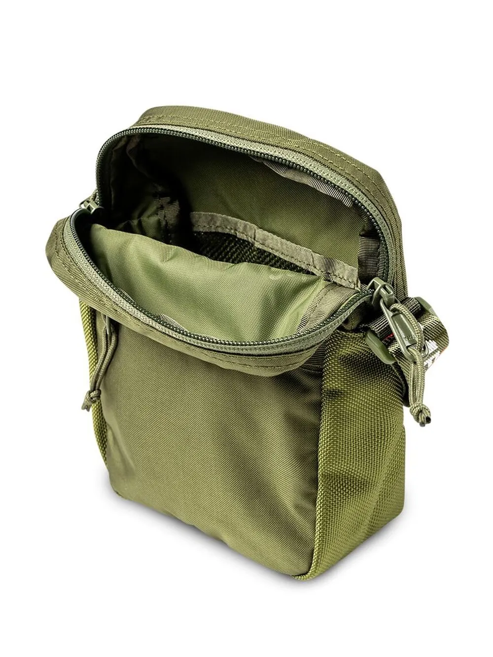 Supreme logo print shoulder bag in army green – Zedekenterprise