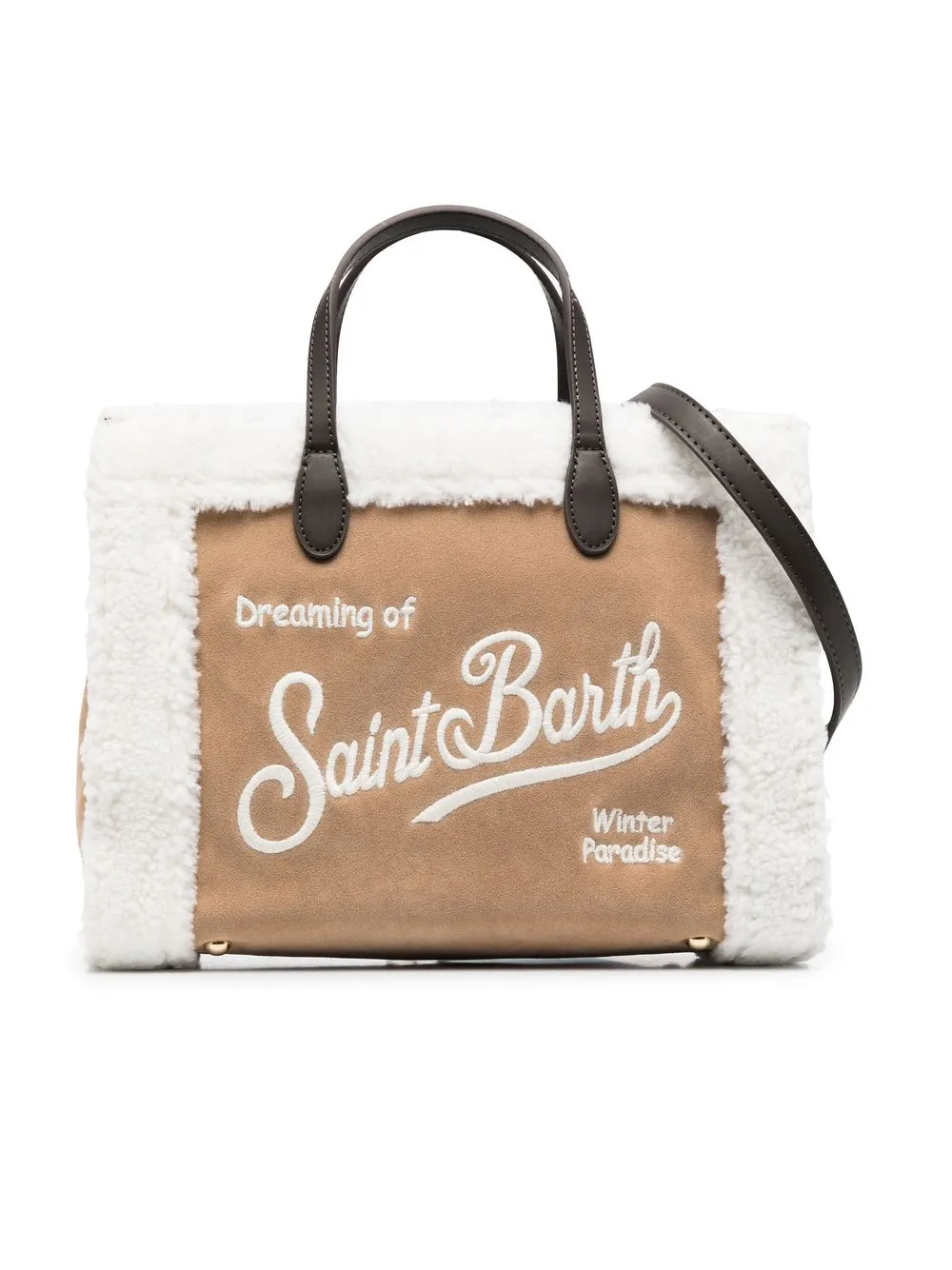 

MC2 Saint Barth Kids embroidered-logo tote-bag - Brown