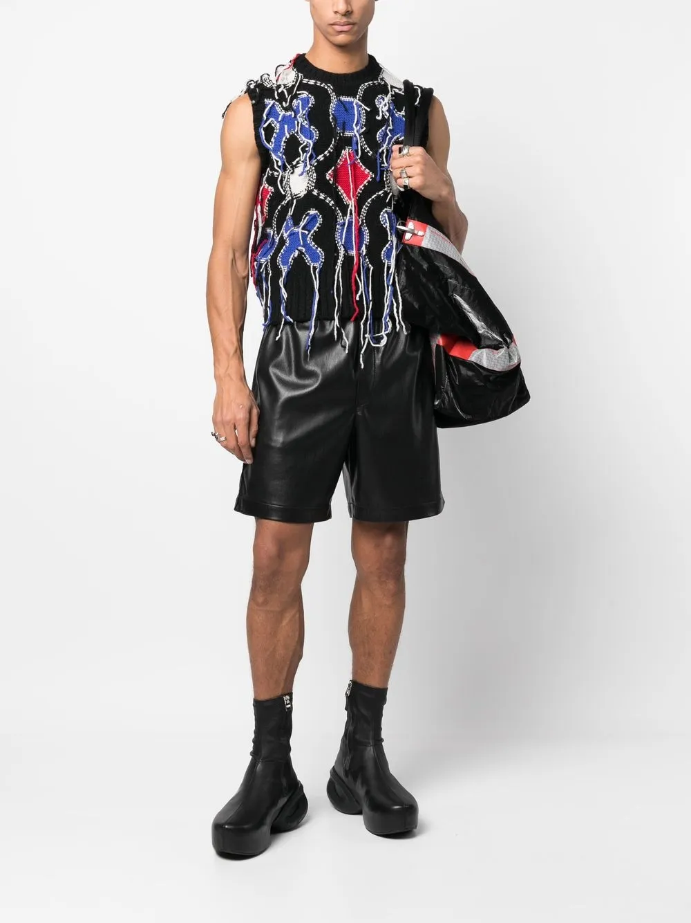 

Charles Jeffrey Loverboy Guddle tassel knit vest - Black