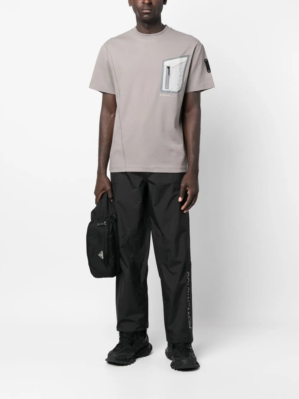 A-COLD-WALL* T-shirt met borstzak - Grijs