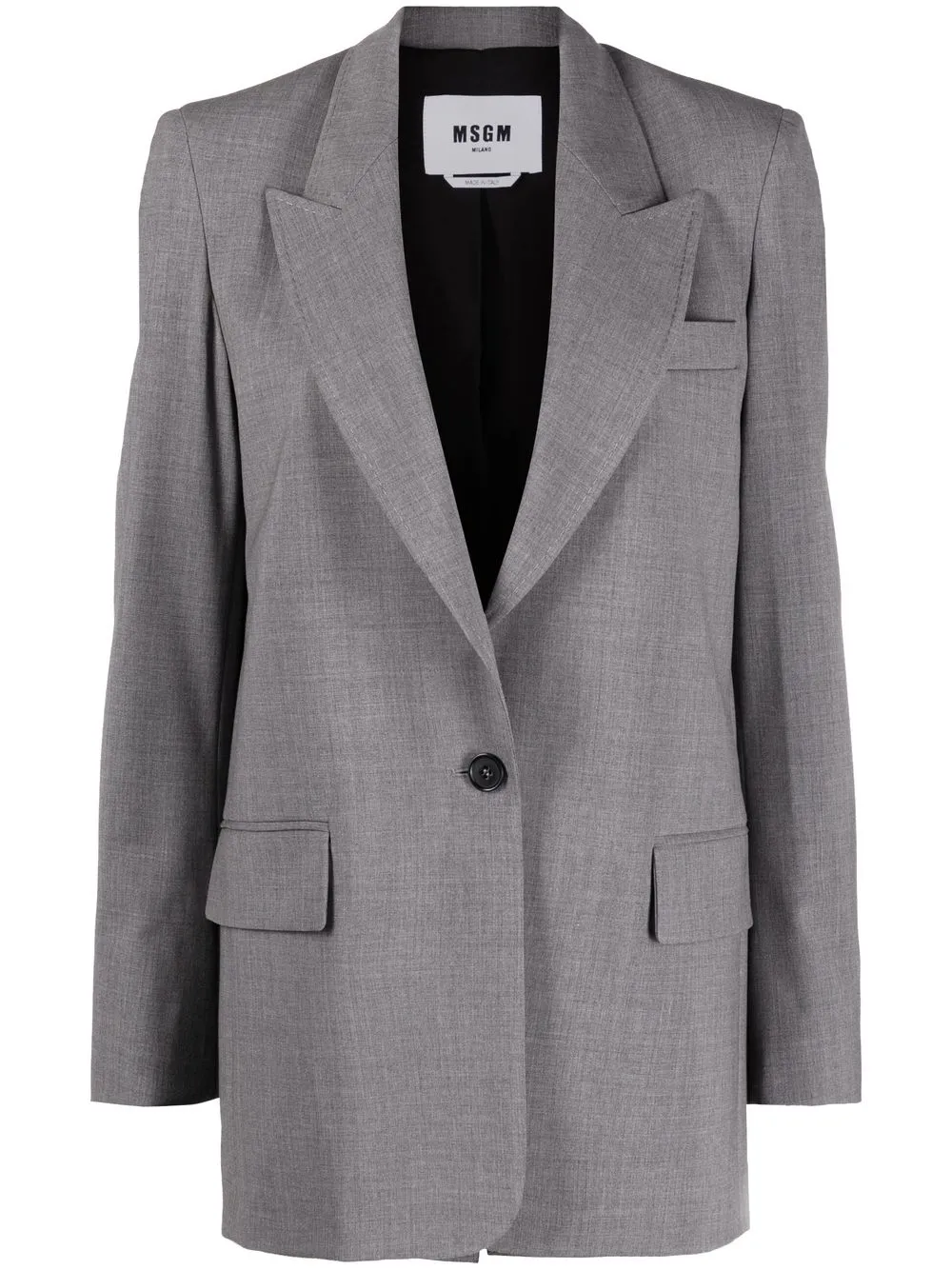 

MSGM single-breasted wool-blend blazer - Grey