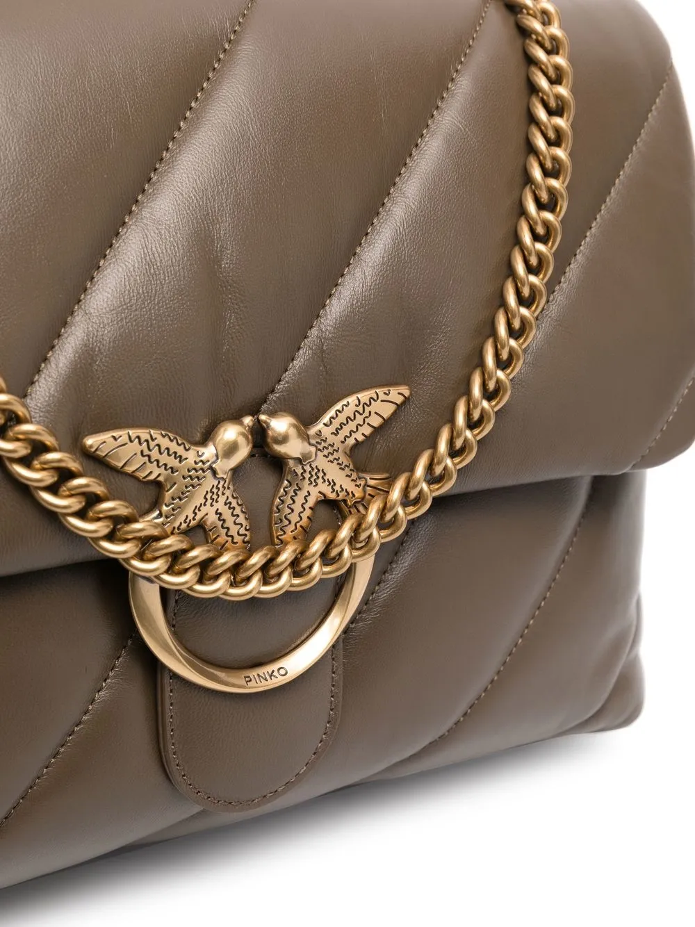 PINKO Lovebird Quilted Shoulder Bag Farfetch