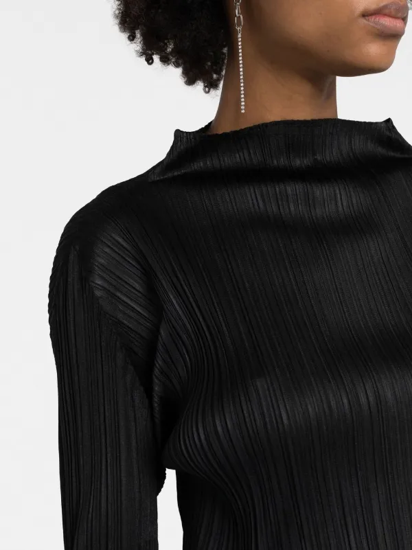 Pleats Please Issey Miyake ハイネック プリーツトップ - Farfetch