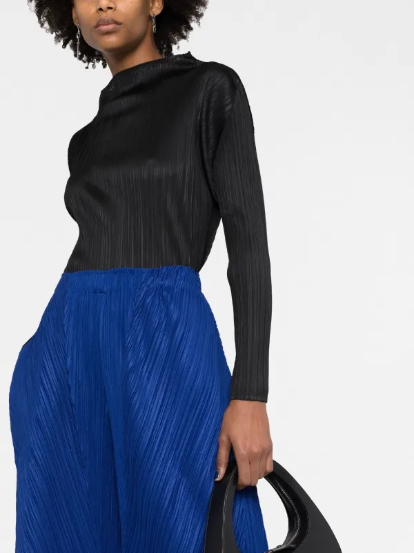 Pleats Please Issey Miyake high-neck Pleated Top - Farfetch