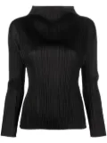 Pleats Please Issey Miyake high-neck pleated top - Black